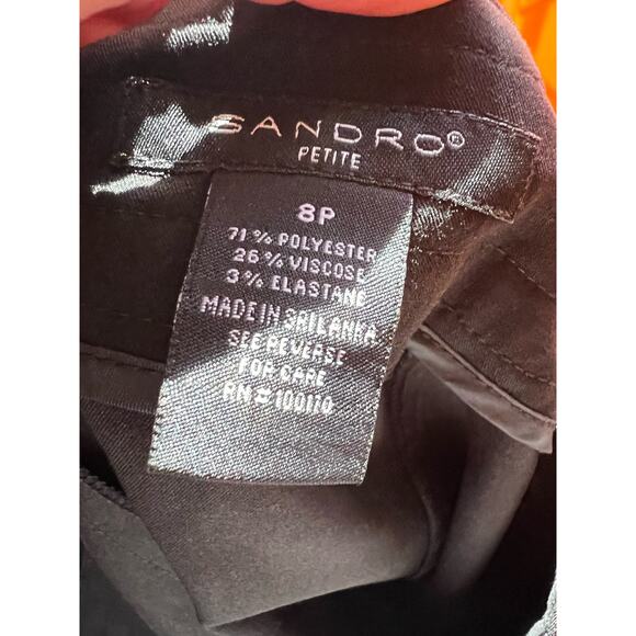 Sandro Petite Black Button High-Waist Mini Skirt Size 8 Petite - Picture 7 of 7